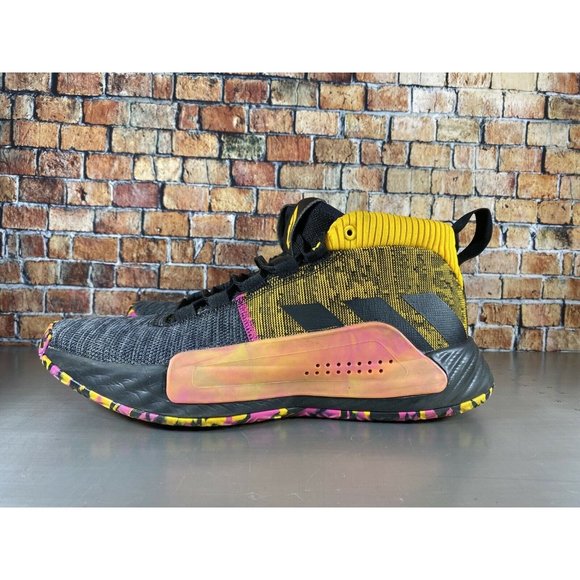 Adidas Dame 5 Core Black Shock Pink Asia Tour Sneakers (EF9367) Men's Size 11.5 - Picture 4 of 8